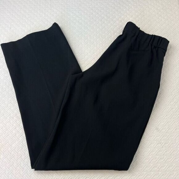 Babaton Fine Japanese Fabric Black Pull On Tapered High Waisted Ankle Pants 2 - Picture 1 of 15